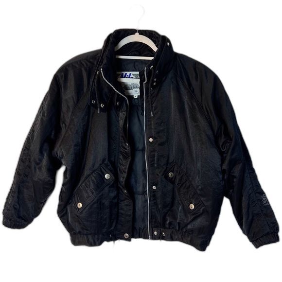 NILS Vintage 90s Ski Snow Jacket Black Size 8 - Picture 4 of 10